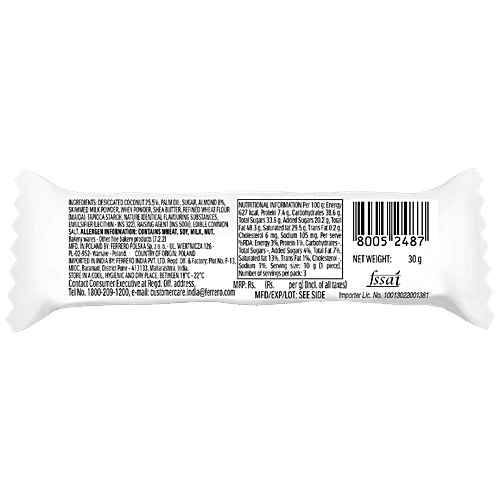 Confetteria Raffaello - Crispy Coconut Covered Wafer Biscuit, 30 g  