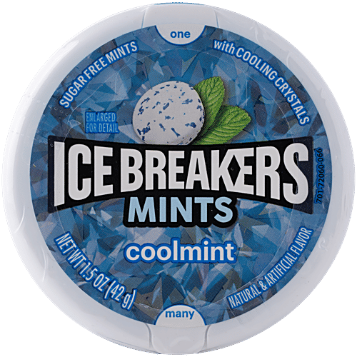Ice Breakers Sugar Free Coolmints With Cooling Crystals, 42 g  Natural & Artificial Flavour