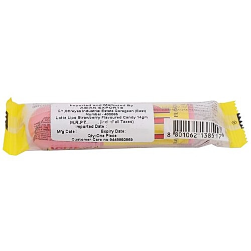Buy Lotte Candy Lips Strawberry Flavoured 14 Gm Online At Best Price of