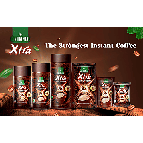 Continental Xtra South Blend Instant Coffee Powder, 50 g Jar 70% Coffee & 30% Chicory