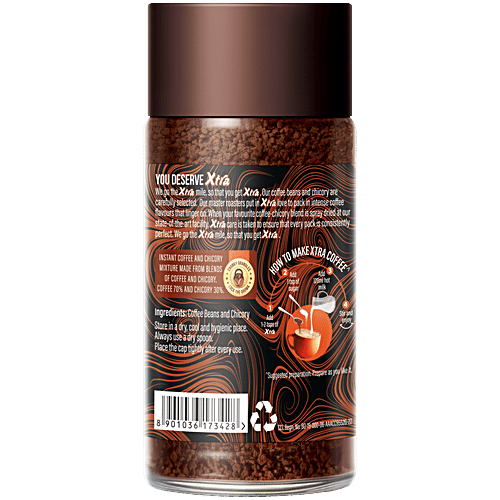 Continental Xtra South Blend Instant Coffee Powder, 50 g Jar 70% Coffee & 30% Chicory