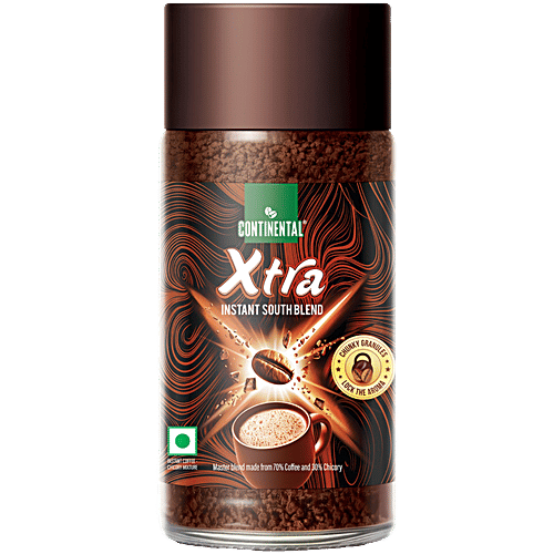 Continental Xtra South Blend Instant Coffee Powder, 50 g Jar 70% Coffee & 30% Chicory