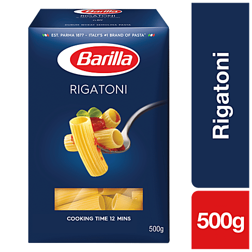Barilla Durum Wheat Pasta - Rigatoni, 500 g Carton 