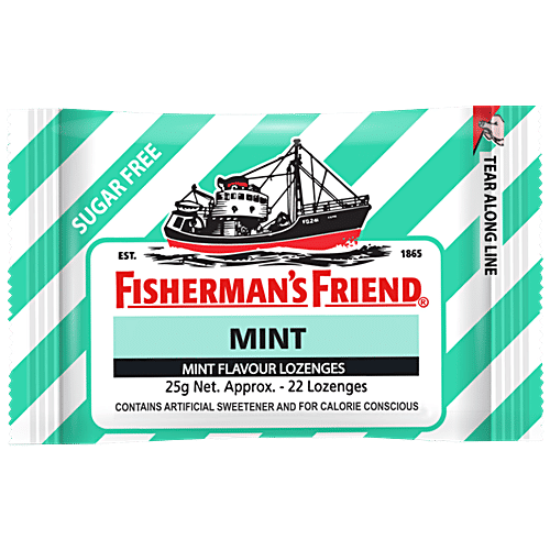 Fisherman's Friend Sugar Free Lozenges - Mint, 25 g (Approx. 22 Lozenges) Calorie Conscious