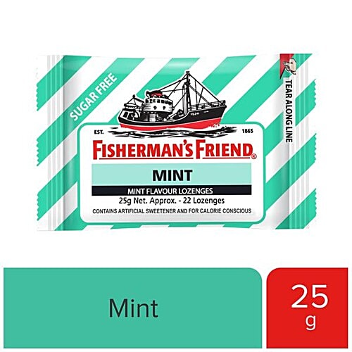Fisherman's Friend Sugar Free Lozenges - Mint, 25 g (Approx. 22 Lozenges) Calorie Conscious