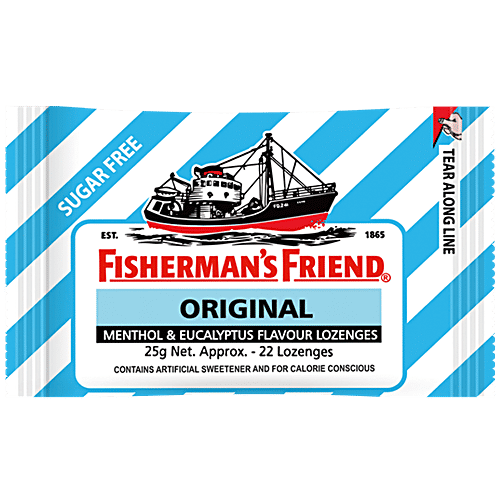 Fisherman's Friend Sugar Free Lozenges - Original, 25 g (Approx. 22 Lozenges) Calorie Conscious