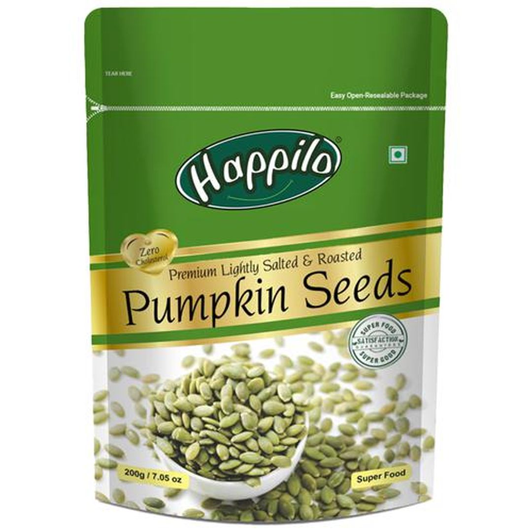 Happilo Premium Lightly Salted & Roasted Pumpkin Seeds, 200 g 