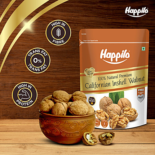 Happilo Natural Premium Californian Inshell Walnut, 1 kg Zero Cholesterol