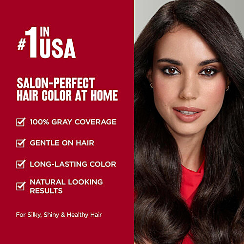 Revlon Colorsilk Permanent Hair Colour With Keratin, 1 Pack, Dark Mahogany Brown 3RB Enriched with Keratin, Ammonia Free & 3D Colour Gel Technology With Grey Coverage