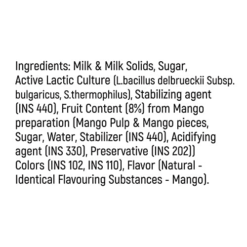 Milky Mist Fruit Yoghurt - Mango, 100 g