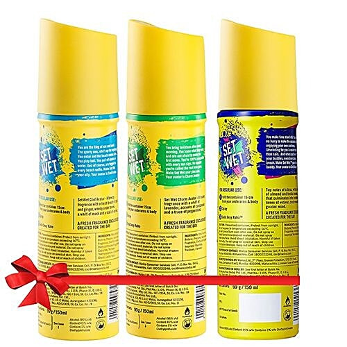 Set Wet Cool, Charm & Chill Avatar Deodorant Spray Perfume, 150 ml Pack of 3 
