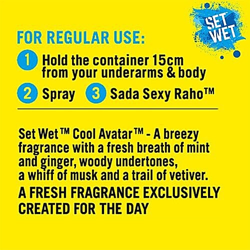 Set Wet Cool, Charm & Chill Avatar Deodorant Spray Perfume, 150 ml Pack of 3 