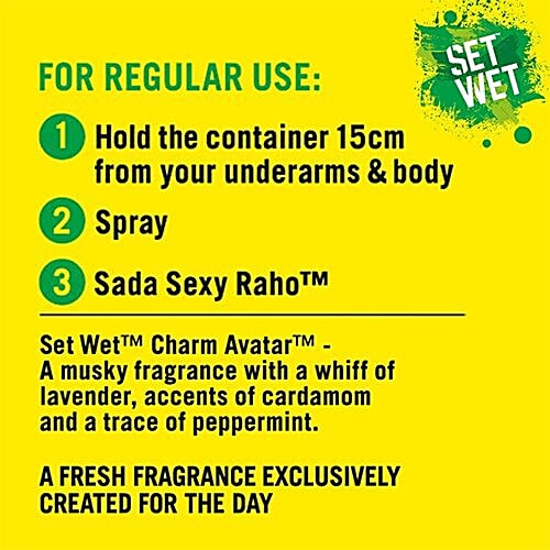 Set Wet Cool, Charm & Chill Avatar Deodorant Spray Perfume, 150 ml Pack of 3 