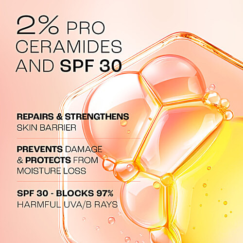 Lakme Skin Perfect Collection Peach Milk Sunscreen Moisturiser SPF 30, 200 ml For Skin Barrier Repair, 2% Pro Ceramide
