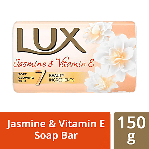 Buy Lux Jasmine & Vitamin E Soap Bar, For Soft Glowing Skin with 7 Beauty Ingredients Online at