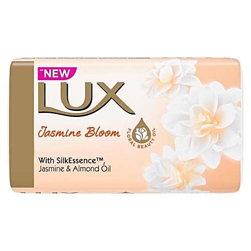 Lux Jasmine Bloom Soap Bar, With Silk Essences & Jasmine Almond Oil, 50 g  With Silk Essences & Jasmine Almond Oil