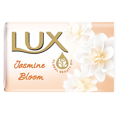 Lux Jasmine Bloom Soap Bar, With Silk Essences & Jasmine Almond Oil, 50 g  With Silk Essences & Jasmine Almond Oil