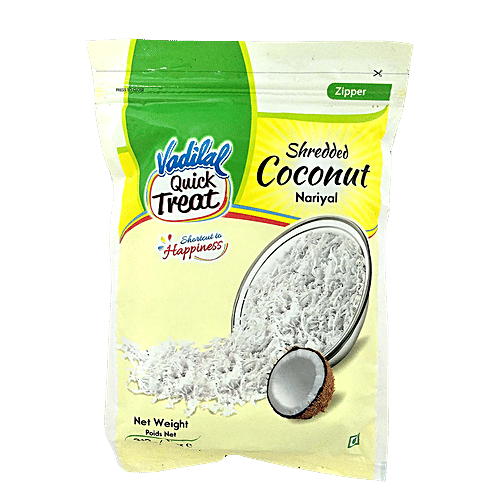 Vadilal Quick Treat Frozen Food - Shredded Coconut, 312 g  