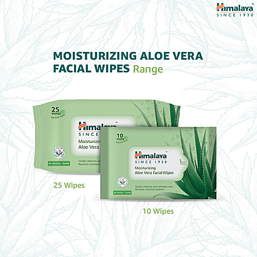 Buy Himalaya Moisturizing Aloe Vera Facial Wipes Online at Best Price