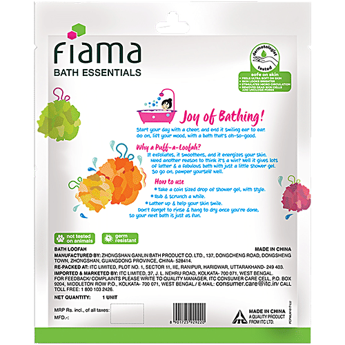 Buy Fiama Puff A Loofah Bath Essentials 1 Pc Online At Best Price of Rs