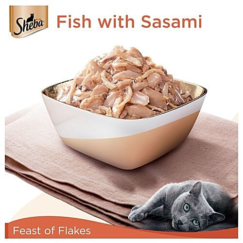 Buy Sheba Cat Food Fish With Sasami In Gravy Premium 35 Gm Online At
