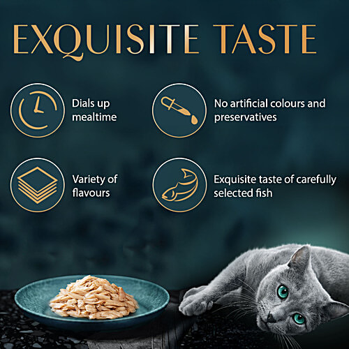 Sheba Rich Premium Adult (1+ Years) Wet Cat Food, Maguro & Bream Flavour, 35g, High-Moisture Wet Cat Food, 35 g  Tasty Flakes, No Artificial Colours or Preservatives