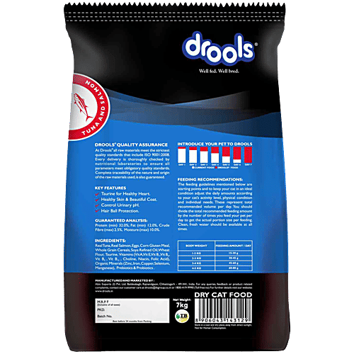 Drools Tuna & Salmon Complete Nutrition Food For Cats, 7 kg