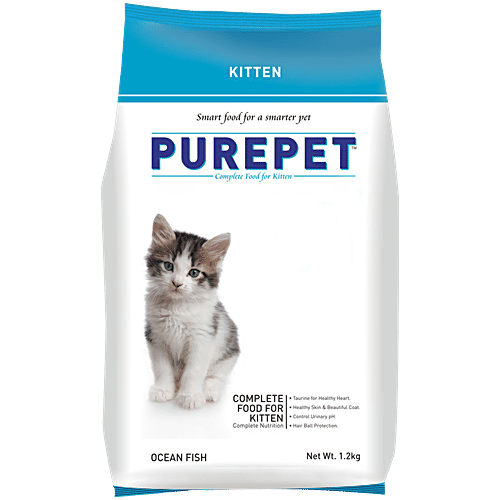 Purepet Purepet Ocean Fish Kitten Cat Dry Food, 1-12 Months, 1.2 kg  Complete Nutrition