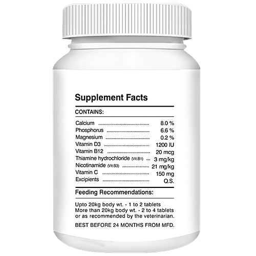 Drools Absolute Calcium Chewable Tablets - For Pets, -, 50 pcs Premium Supplement