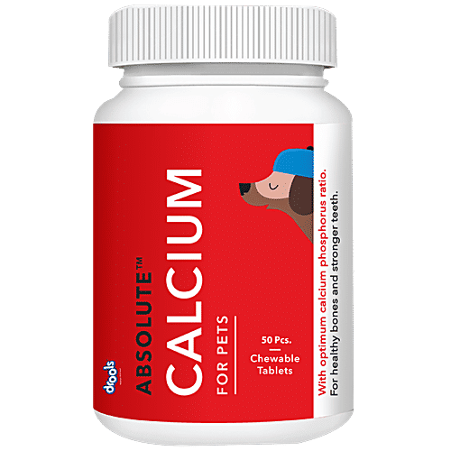 Drools Absolute Calcium Chewable Tablets - For Pets, -, 50 pcs Premium Supplement