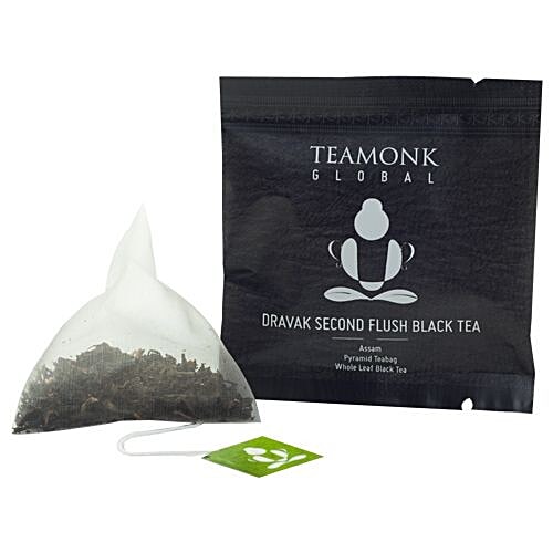 Teamonk Global Black Tea - Dravak Second Flush, 20 g (10 Bags x 2 g each) 