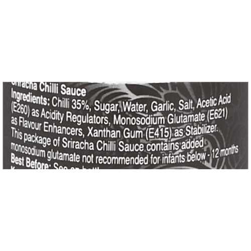 REAL THAI Sriracha Hot Chilli Sauce, 240 ml PET Bottle No Cholesterol, No Trans Fat