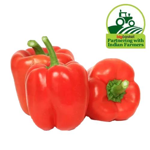 Fresho Capsicum - Red, Organically Grown, 1 pc  