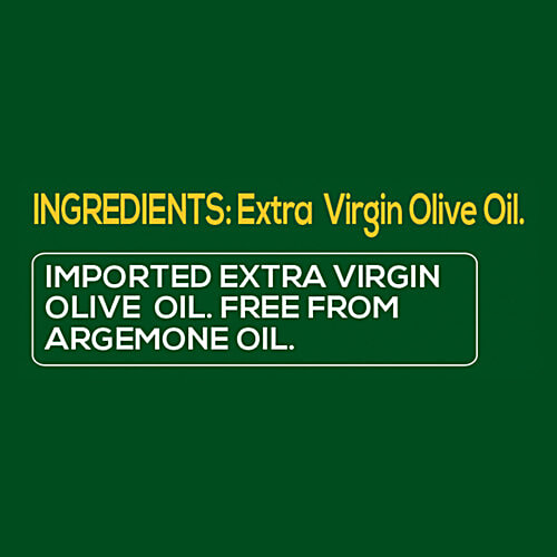 Del Monte Extra Virgin Olive Oil, 250 ml Bottle Free from Argemone oil