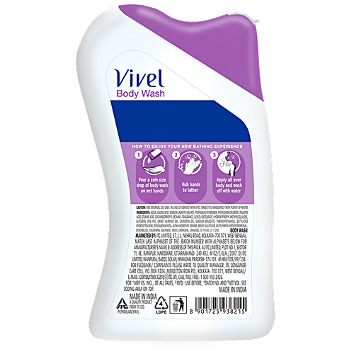 Vivel Body Wash - Lavender & Almond Oil, Fragrant, Moisturising, For Soft, Smooth Skin, 100 ml