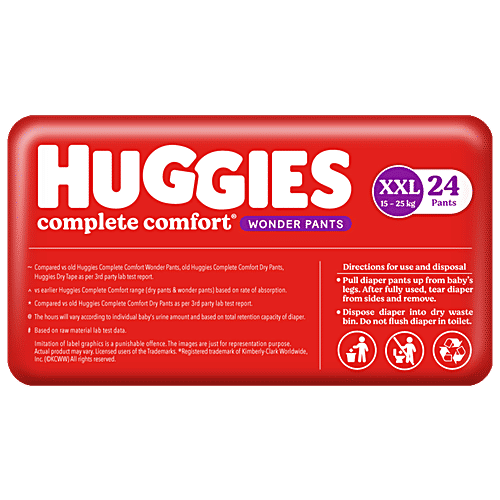 Huggies Complete Comfort Wonder Pants - XXL Size, 24 pcs