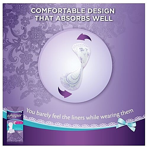 Whisper  Daily Liners - Clean & Fresh, 20s pack  