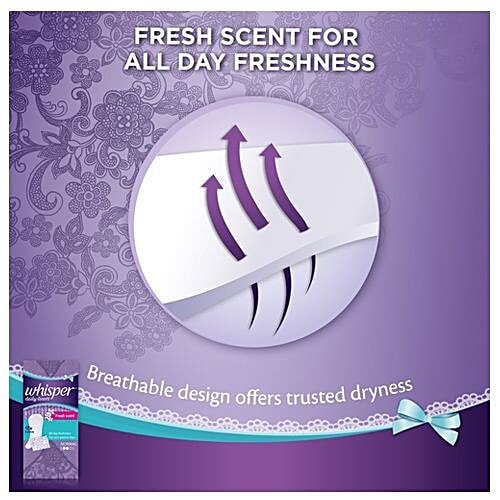 Whisper  Daily Liners - Clean & Fresh, 20s pack  