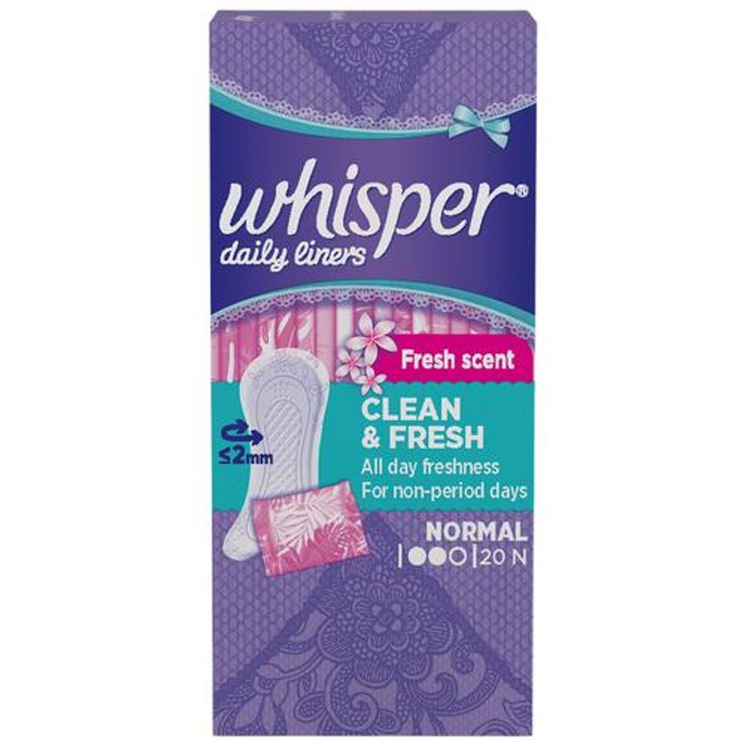 Whisper  Daily Liners - Clean & Fresh, 40s pack 
