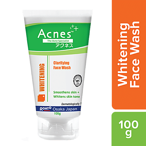Acnes Clarifying Face Wash - Whitening, Removes 99.9% Pimple Causing Germs, 100 g Removes 99.9% Pimple Causing Germs