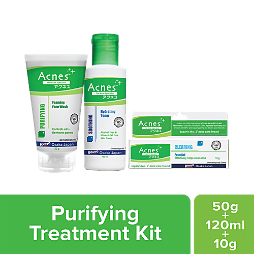 Acnes Treatment Kit - Froming Face Wash, Toner & Point Gel, 180 g  
