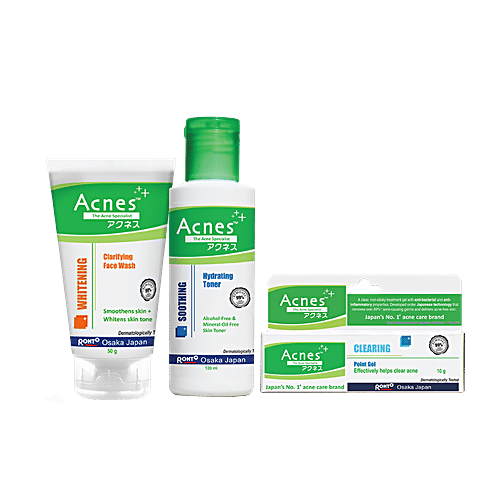 Acnes Treatment Kit - Clarifying Face Wash, Toner & Point Gel, 180 g  
