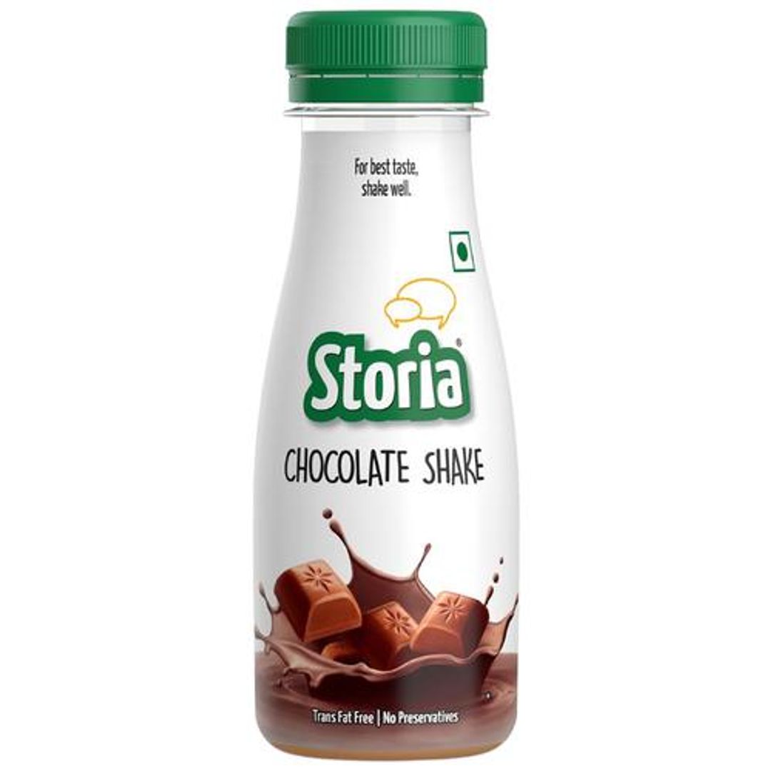 Storia Milkshake - Chocolate, No Trans Fat & Preservatives, 180 ml Pet Bottle