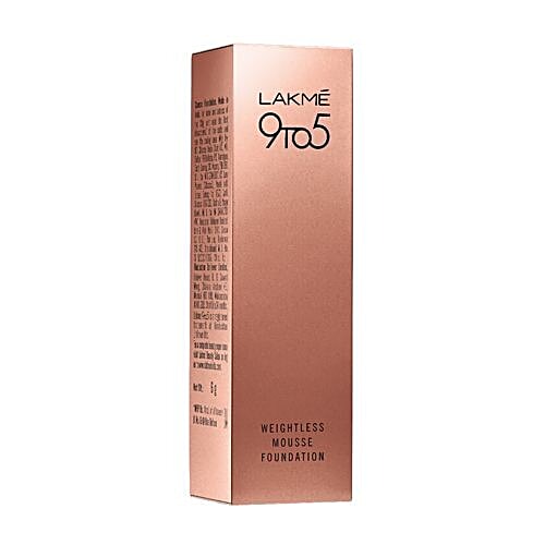 Lakme Foundation - Weightless Mousse, 9 To 5, 6 g Rose Ivory 