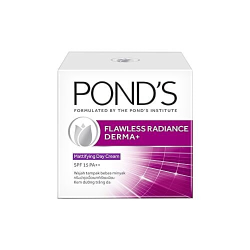 Ponds Day Cream - Mattifying, Flawless Radiance Derma+, Spf 15, Pa+++, 50 g  