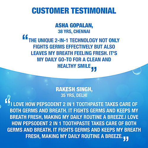 Pepsodent Toothpaste - Cavity Protection, 2-In-1, 130 g (Pack of 2) 