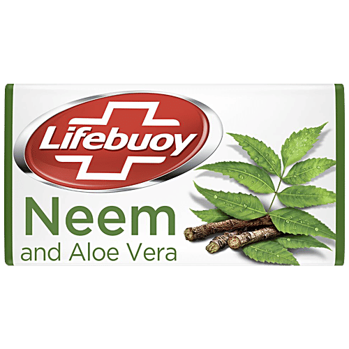 Lifebuoy Neem & Aloe Vera Soap Bar, 100% Better Skin Protection, 100 g  100% Better Skin Protection