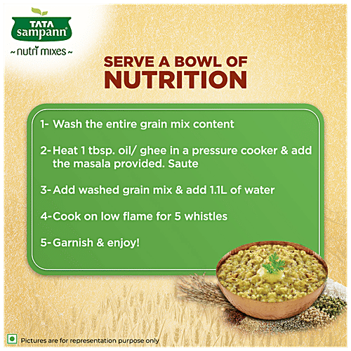 Buy Tata Sampann 6 Grain Khichdi Mix Instant Ready To Cook, Rich In