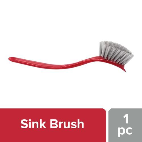 Liao Sink Brush - Flexible Bristles, Red, Cleans Tough Stains, D130062, 1 pc  Heavy Duty