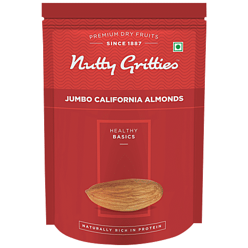 Nutty Gritties Premium Jumbo California Almonds, 500 g  